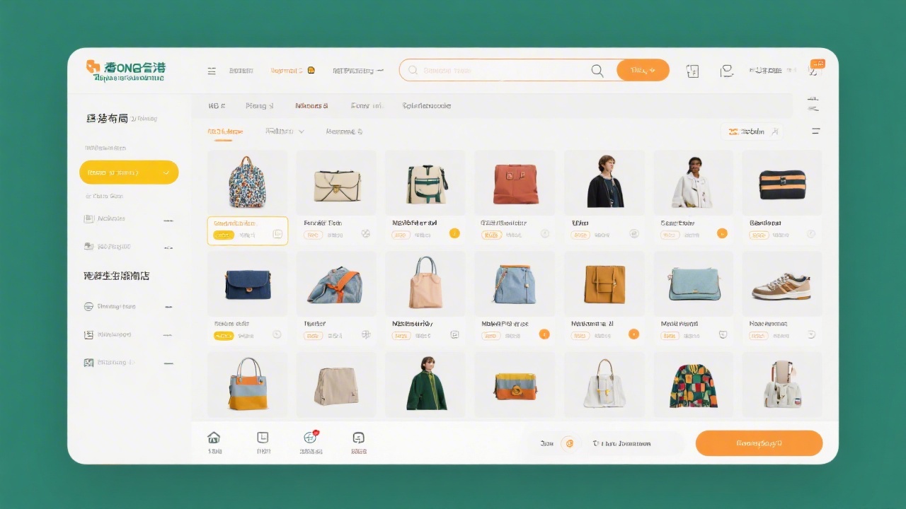 Ecommerce product layout for a Hong Kong lifestyle store showing product grids, filter options, and consistent brand color application